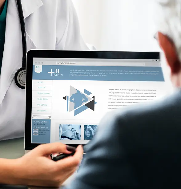 doctor suggesting hospital program